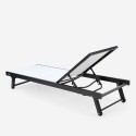 4 sun loungers for garden pool aluminum wheels Rimini 