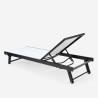 4 sun loungers for garden pool aluminum wheels Rimini 