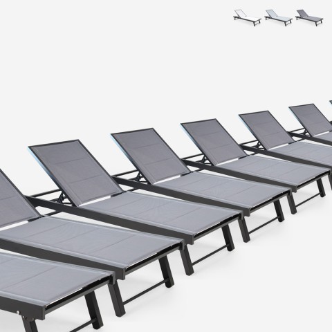 20 Relax Garden Sun Loungers with Wheels Rimini Promotion