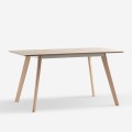 Rectangular wooden kitchen dining table 120x80cm white Ennis Promotion
