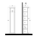 Mobile column wardrobe with 1 door and glossy white Telma storage Offers