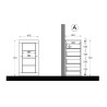 Cherie 4-Drawer Chest 42x35x78cm Bedroom or Bathroom Unit Sale
