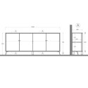 Sideboard buffet 4 doors kitchen living room modern design 205x40cm Orival Buy