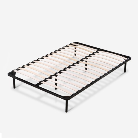 Wooden and steel slatted network, French bed 120x190cm Luzern Promotion