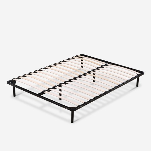 Double Bed Network 160x190cm Wooden Slats with Steel Luzern Plus Promotion