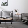Set two-seater sofa armchair in grey fabric modern style Hannover Sale