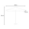 Tahiti 3m Wooden Garden Umbrella with Central Pole and Macramé Fabric Sale