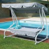 Rocking garden bed 3-seater adjustable canopy fabric Cruiz Offers
