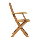 Folding wooden garden chair with external armrests Nias. On Sale