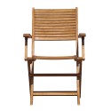 Folding wooden garden chair with external armrests Nias. Offers