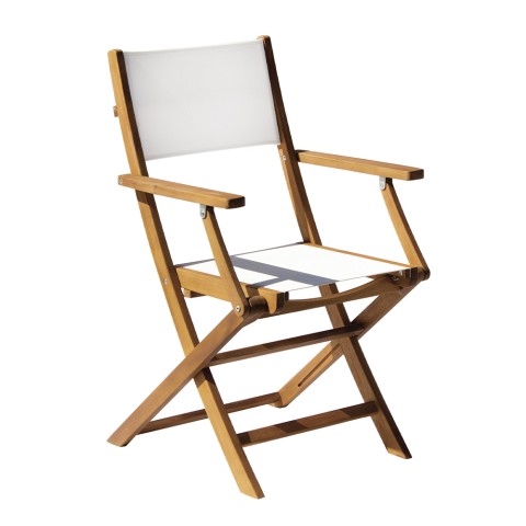 Folding wooden garden director's chair with armrests Tupai Promotion