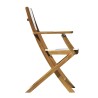 Folding wooden garden director's chair with armrests Tupai On Sale
