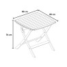 Folding square wooden outdoor garden table 80x80cm Raiva Offers