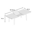 Expandable outdoor garden wooden table 180-240cm Munroe Sale