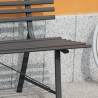 Classic 3-seater outdoor garden bench in iron 150x57x76cm Iven Catalog