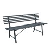 Classic 3-seater outdoor garden bench in iron 150x57x76cm Iven Choice Of
