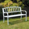 Bench outdoor garden 2 seats in iron and cast iron 123x63x87cm Lorey Offers