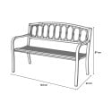 Bench outdoor garden 2 seats in iron and cast iron 123x63x87cm Lorey Model
