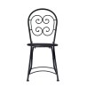 2x Folding Iron Chairs Set for Outdoor Garden Bistro Style: Roche Sale