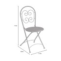 2x Folding Iron Chairs Set for Outdoor Garden Bistro Style: Roche Discounts