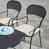 Get 2 x garden outdoor chairs in iron with armrests bar restaurant Brienne On Sale