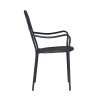 Get 2 x garden outdoor chairs in iron with armrests bar restaurant Brienne Offers
