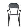 Get 2 x garden outdoor chairs in iron with armrests bar restaurant Brienne Sale