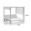 Canopy double bed for garden and pool 195x195cm Cabana Choice Of