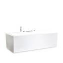 Built-in rectangular bathtub with fiberglass resin cushion Lombok Model