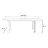 Expandable modern dining table for garden 150-210x95cm Hilda Discounts