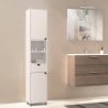 Modern 2-Door, 1-Drawer, 2-Shelf Bathroom Cabinet by Konyves. Measures