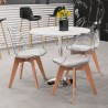 transparent kitchen bar chair with cushion scandinavian design Goblet caurs 