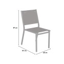 Antracite aluminum chair for garden, bar, and restaurant - stackable Denali Catalog