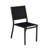 Denali Stackable Anthracite Aluminum Chair for Garden, Bar, or Restaurant Promotion