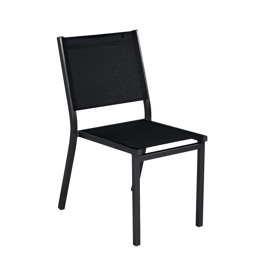 Antracite aluminum chair for garden, bar, and restaurant - stackable Denali