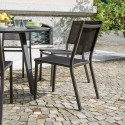 Antracite aluminum chair for garden, bar, and restaurant - stackable Denali On Sale