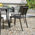 Denali Stackable Anthracite Aluminum Chair for Garden, Bar, or Restaurant On Sale