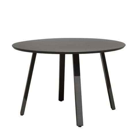 Outdoor Round Garden Table Ø 120cm - Modern Anthracite Akron Design Promotion
