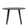 Outdoor Round Garden Table Ø 120cm - Modern Anthracite Akron Design On Sale