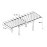 Expandable garden table 106-212x75cm modern in aluminum Nori Offers