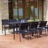 Expandable garden table 106-212x75cm modern in aluminum Nori Promotion