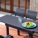 Expandable garden table 106-212x75cm modern in aluminum Nori On Sale