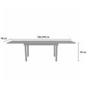 Extendable table 135-270x90cm outdoor garden 8-10 seats Fenis Catalog