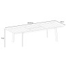 Expandable outdoor garden table 160-240x102cm in aluminum Kend Discounts