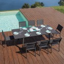 Expandable outdoor garden table 160-240x102cm in aluminum Kend On Sale