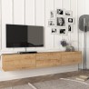 Mobile TV wall-mounted 3-door 180cm modern design Damla living room Sale