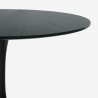 Set 2 transparent chairs Tulipan round black kitchen table 80cm Almat. 
