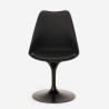 Set of 4 black polycarbonate chairs + round Tulipan 120cm kitchen table Haki+ Price