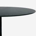 Set of 4 black polycarbonate chairs + round Tulipan 120cm kitchen table Haki+ 