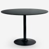Set of 4 black polycarbonate chairs + round Tulipan 120cm kitchen table Haki+ Cheap